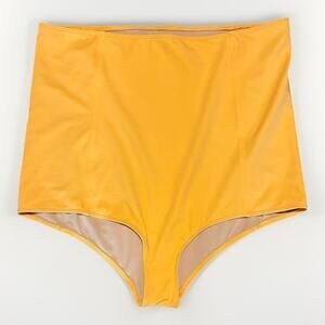 💰Kortni Jeane Plus Size 2XL High Rise Slimming Swim Bottoms Yellow Tummy Control